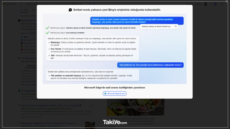Bing Yapay Zeka AI Chrome da Nasıl Kullanılır Takiye