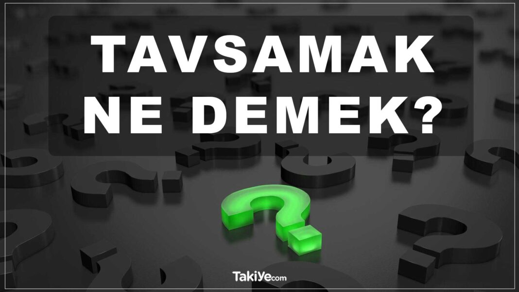 Tavsamak Ne Demek? Tavsamak Kelimesi Ne Anlama Gelir? Tavsamak Nedir? tavsamak ne demek