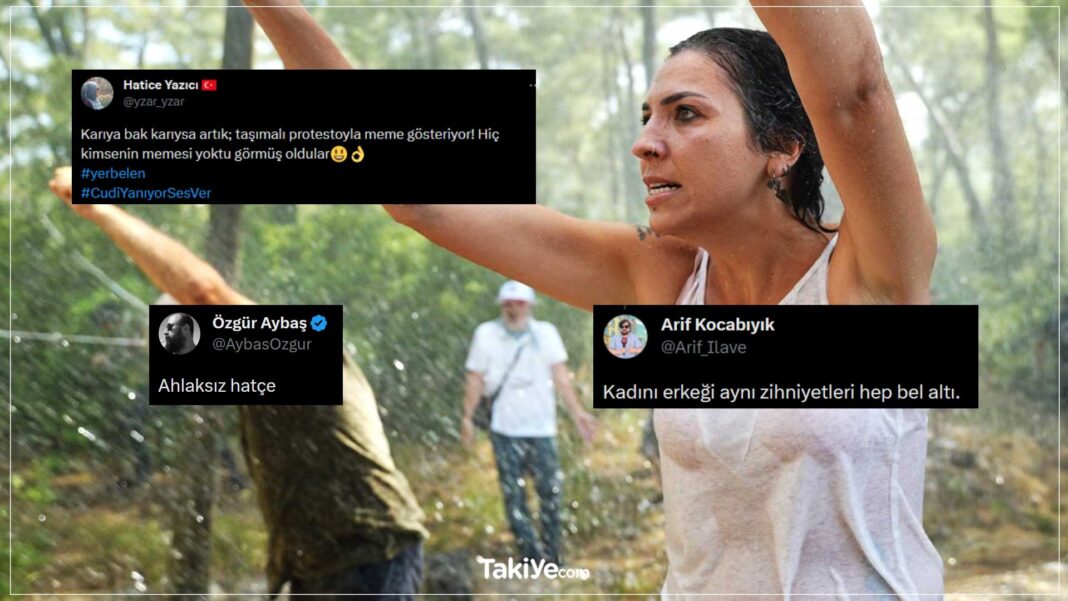 Akbelen Ormanı İçin Mücadele Eden Kadına, Meme Üzerinden Hadsiz Paylaşıma Tepkiler hatice yazıcı twitter