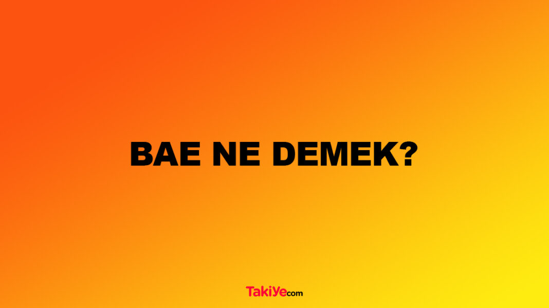 BAE Ne Demek? Bae Açılımı Nedir? Neyin Kısaltması? Türkçe Anlamı Nedir? bae ne demek