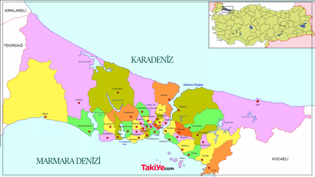 İstanbul Avrupa Yakası İlçeleri ve İstanbul Anadolu Yakası İlçeleri Tam Listesi istanbul avrupa yakası ilçeleri